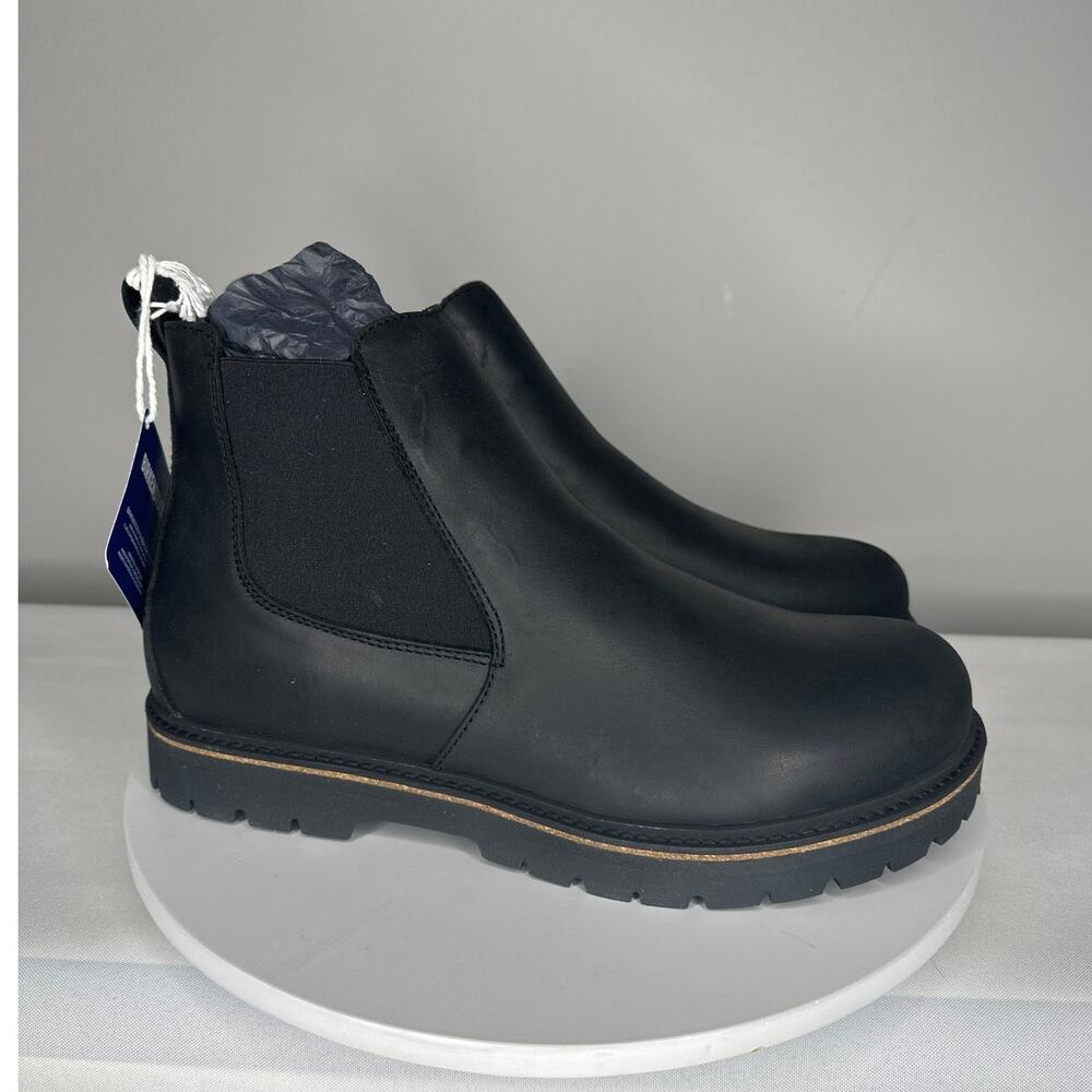 NEW Men’s Birkenstock Stalon II Black Leather Chelsea Boots US M11 Regular Fit